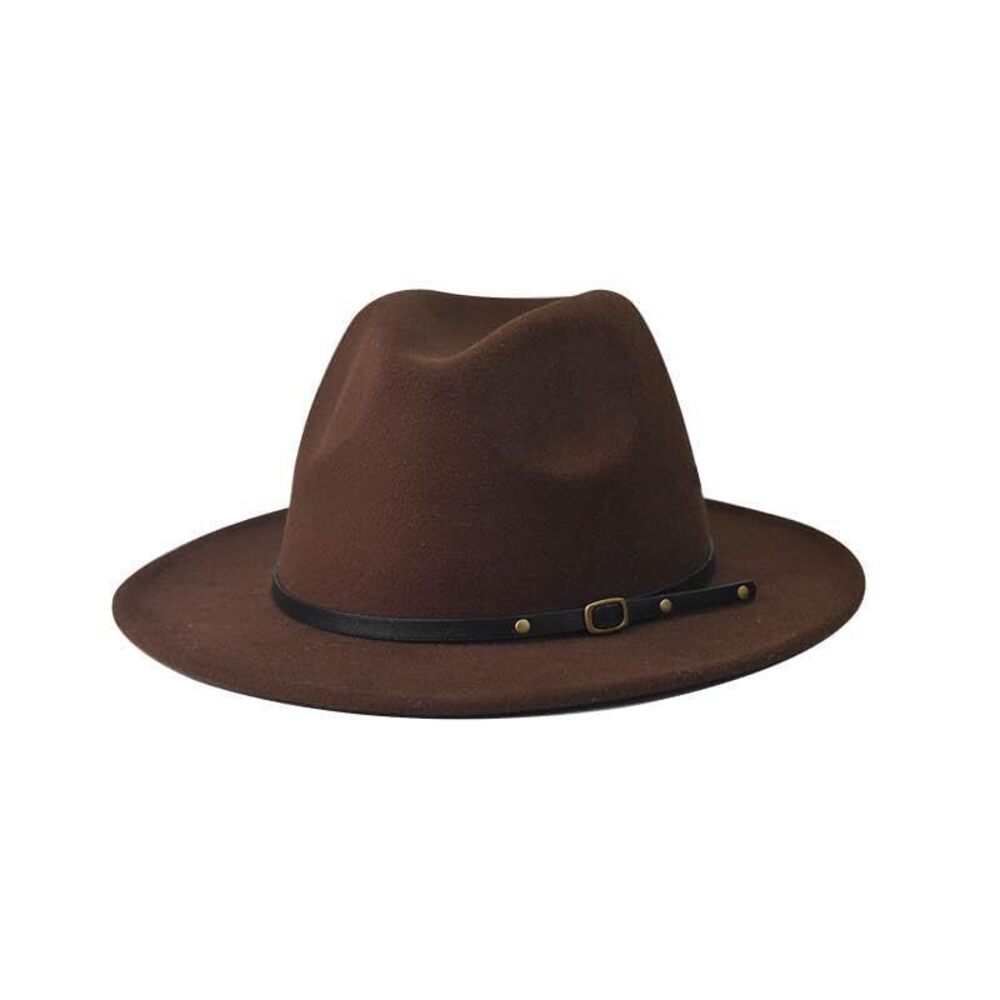 1056 Wide Brim Fedora Hat - Western Hat Felt Panama Hat Rancher Hat